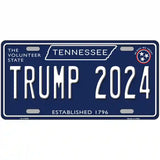 Trump 2024 Tennessee Blue Novelty Metal License Plate Tag 24" x 12" (LLP)