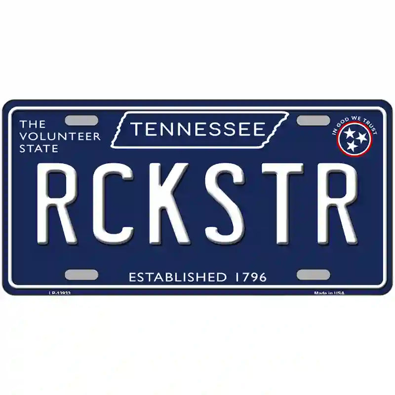 Rckstr Tennessee Blue Novelty Metal License Plate Tag 24" x 12" (LLP)