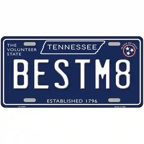 Best M8 Tennessee Blue Novelty Metal License Plate Tag 24" x 12" (LLP)