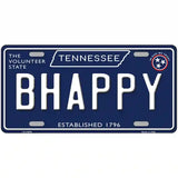 B Happy Tennessee Blue Novelty Metal License Plate Tag 24" x 12" (LLP)