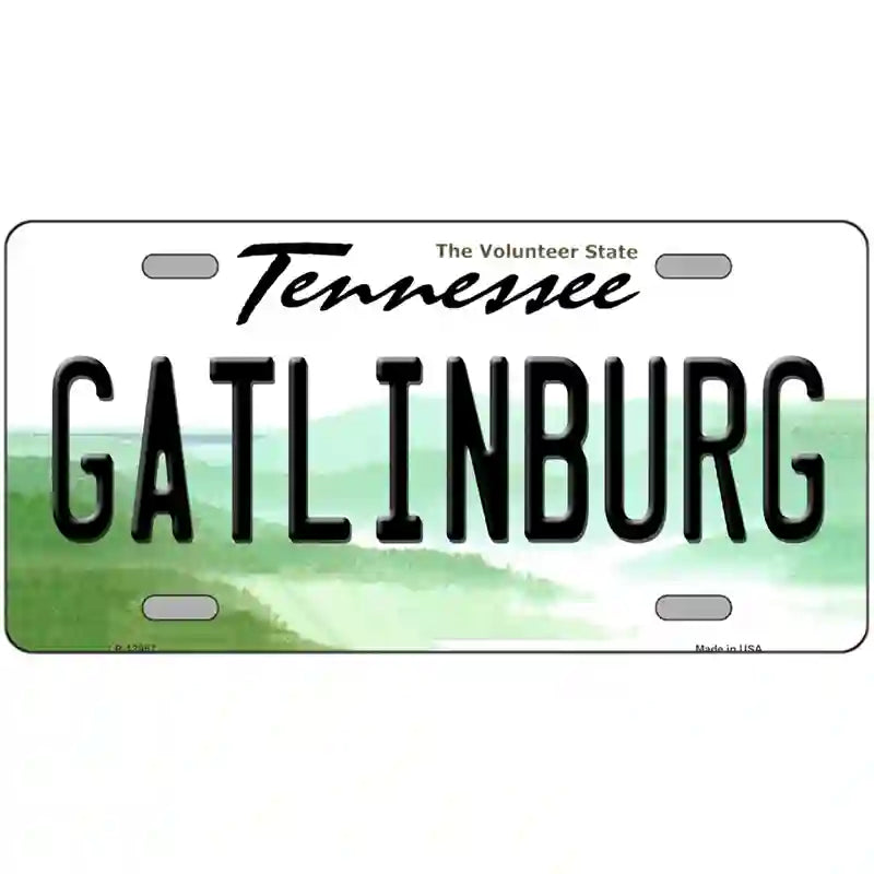 Gatlinburg Tennessee Novelty Metal License Plate Tag 24" x 12" (LLP)