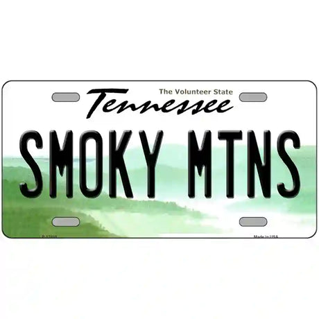 Smoky Mtns Tennessee Novelty Metal License Plate Tag 24" x 12" (LLP)