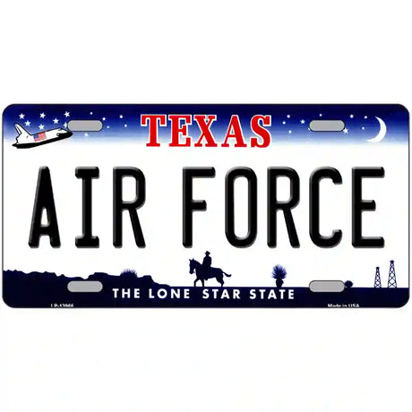 Texas Air Force Novelty Metal License Plate Tag 24" x 12" (LLP)