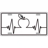 Apple Heart Beat Novelty Metal License Plate Tag 24" x 12" (LLP)