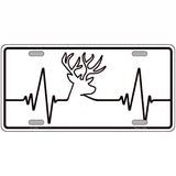 Deer Heart Beat Novelty Metal License Plate Tag 24" x 12" (LLP)