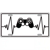 Video Games Heart Beat Novelty Metal License Plate Tag 24" x 12" (LLP)