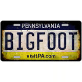 Bigfoot Pennsylvania Novelty Metal License Plate Tag 24" x 12" (LLP)