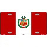 Peru Flag Metal Novelty License Plate 24" x 12" (LLP)