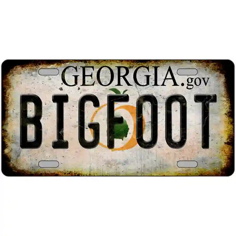 Bigfoot Georgia Novelty Metal License Plate Tag 24" x 12" (LLP)