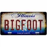 Bigfoot Illinois Novelty Metal License Plate Tag 24" x 12" (LLP)