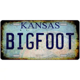 Bigfoot Kansas Novelty Metal License Plate Tag 24" x 12" (LLP)