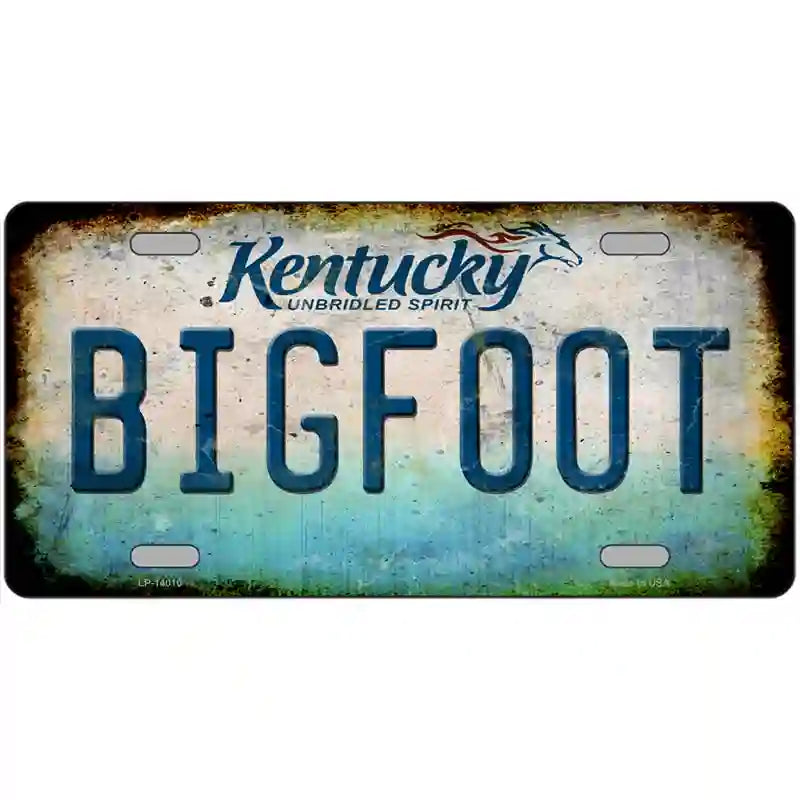 Bigfoot Kentucky Novelty Metal License Plate Tag 24" x 12" (LLP)