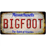 Bigfoot Massachusetts Novelty Metal License Plate Tag 24" x 12" (LLP)