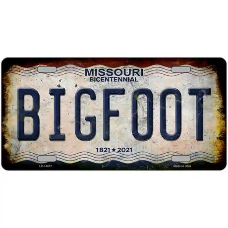 Bigfoot Missouri Novelty Metal License Plate Tag 24" x 12" (LLP)