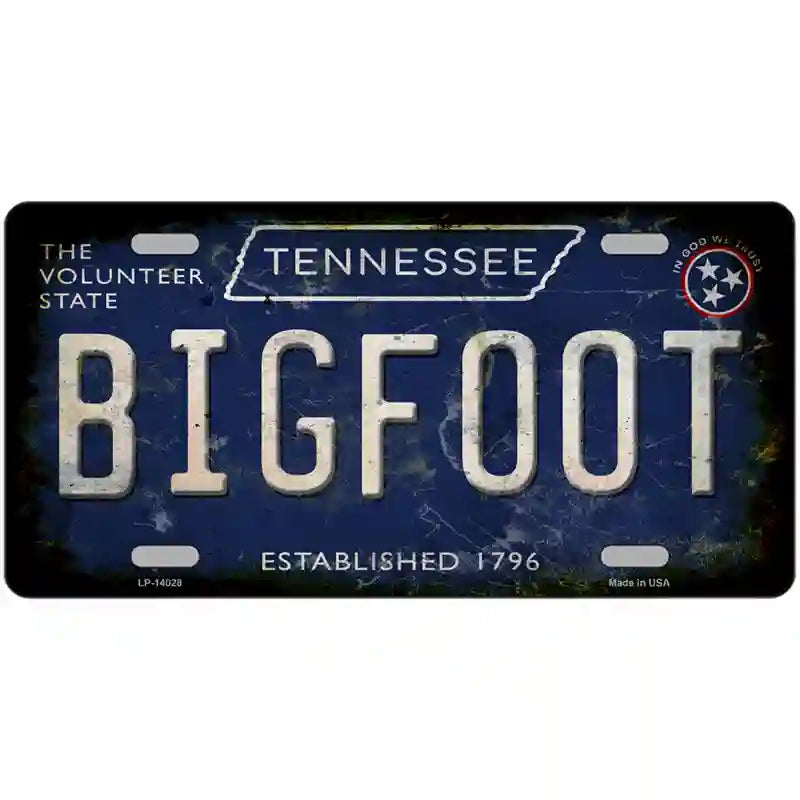 Bigfoot Tennessee Novelty Metal License Plate Tag 24" x 12" (LLP)