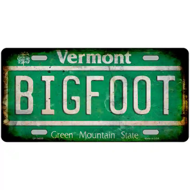 Bigfoot Vermont Novelty Metal License Plate Tag 24" x 12" (LLP)