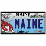 Maine Lobster Novelty Metal License Plate 24" x 12" (LLP)