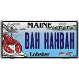 Bah Hahbah Maine Lobster Novelty Metal License Plate 24" x 12" (LLP)