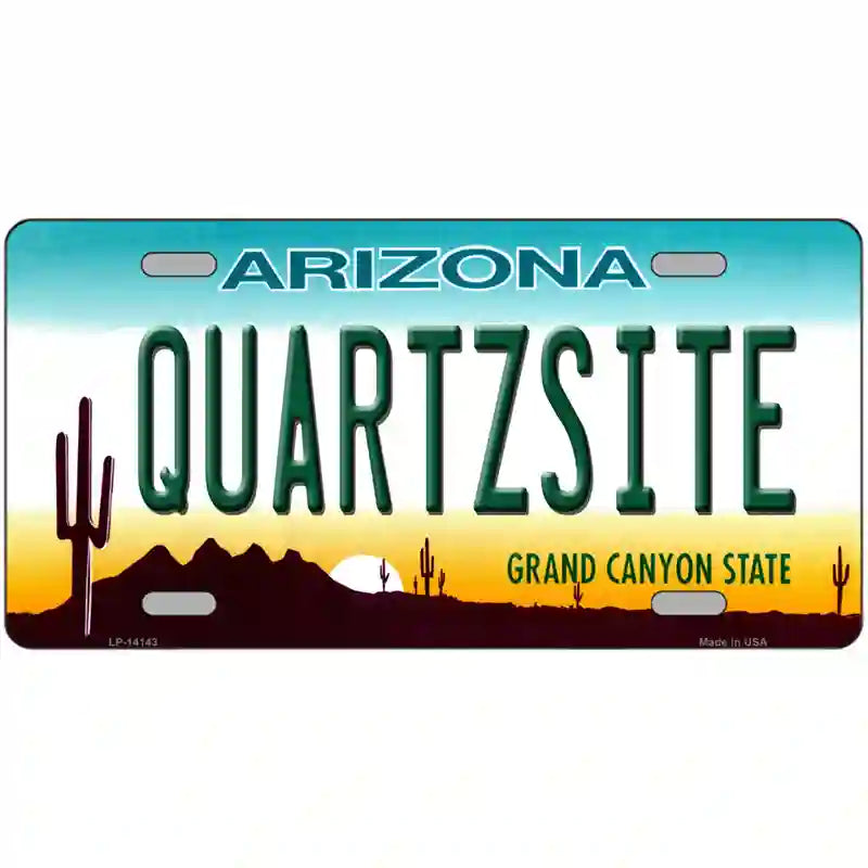 Quartzsite Arizona State Background Novelty Metal License Plate 24" x 12" (LLP)