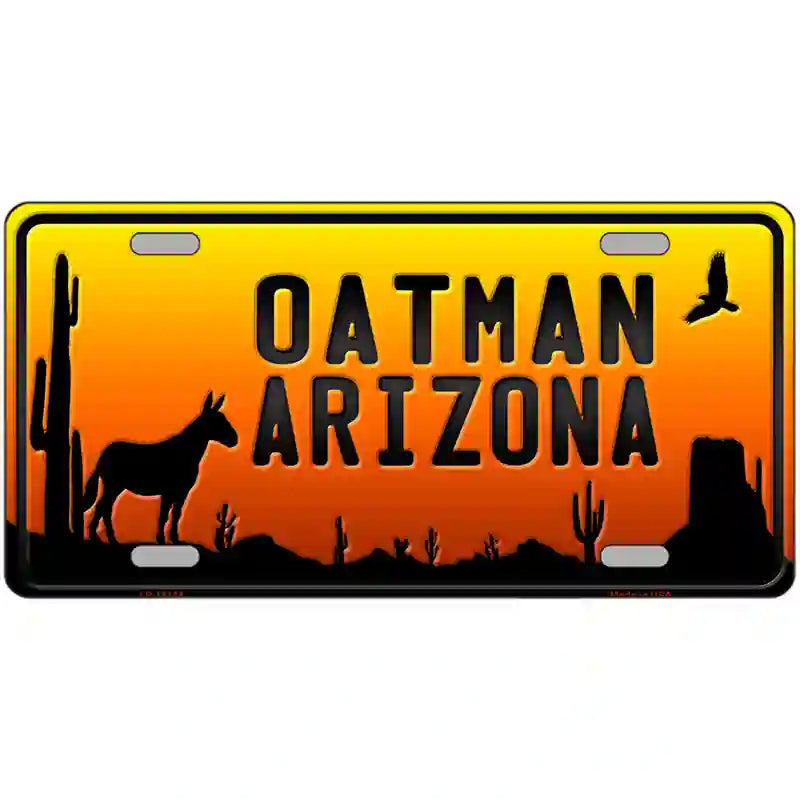 Oatman Arizona Scenic Background Novelty Metal License Plate 24" x 12" (LLP)