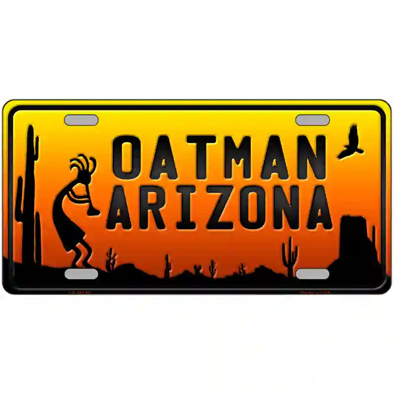 Oatman Kokopelli Arizona Scenic Background Novelty Metal License Plate 24" x 12" (LLP)