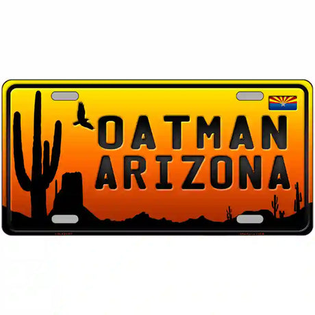 Oatman Flag Arizona Scenic Background Novelty Metal License Plate 24" x 12" (LLP)