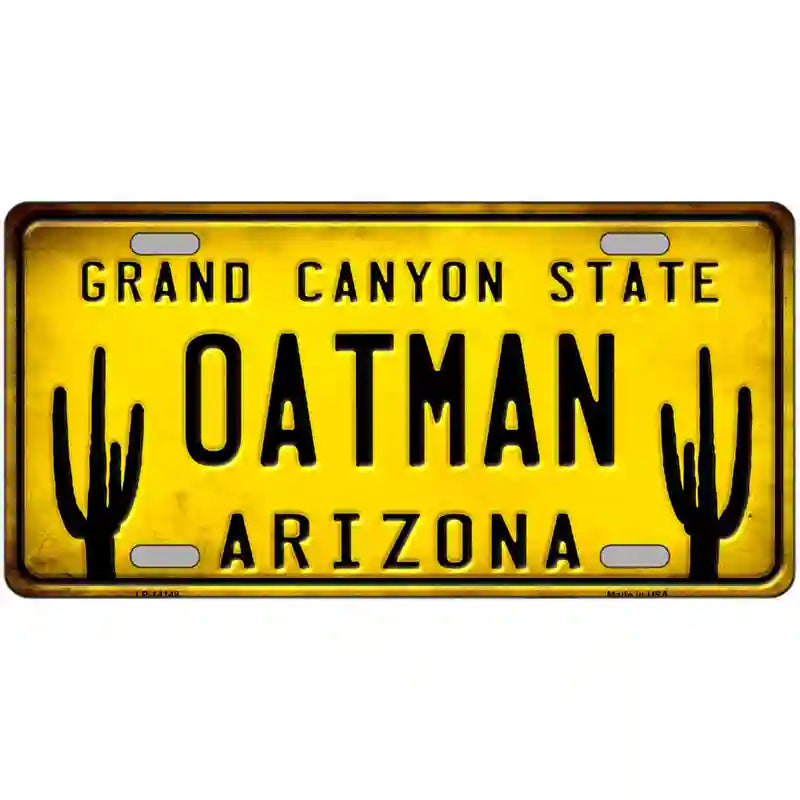 Arizona Oatman Yellow Novelty Metal License Plate 24" x 12" (LLP)