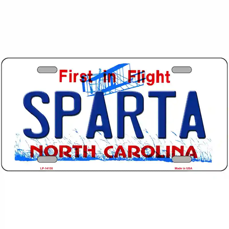 Sparta North Carolina Novelty Metal License Plate 24" x 12" (LLP)