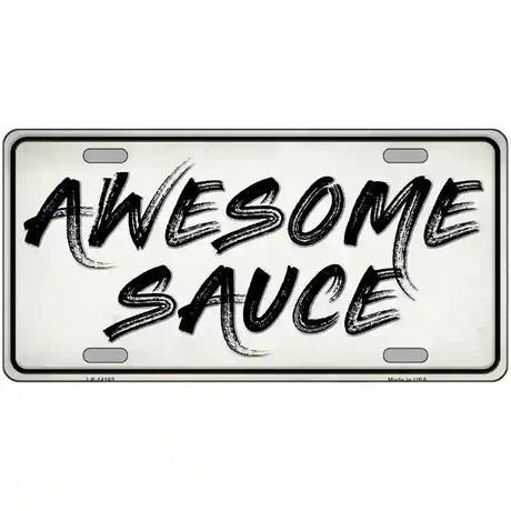 Awesome Sauce Novelty Metal License Plate 24" x 12" (LLP)