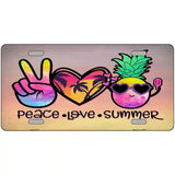 Peace Love Summer Novelty Metal License Plate 24" x 12" (LLP)