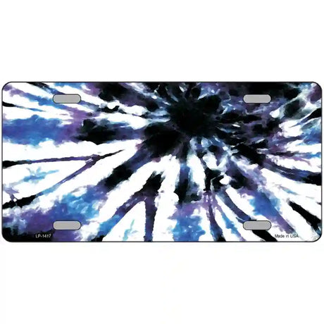 Purple Blue Tie-Dye Metal Novelty License Plate 24" x 12" (LLP)