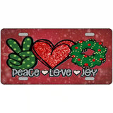 Peace Love Joy Novelty Metal License Plate 24" x 12" (LLP)