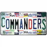 Commanders Strip Art Novelty Metal License Plate 24" x 12" (LLP)