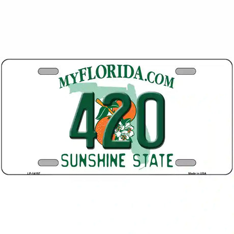 420 Florida Novelty Metal License Plate 24" x 12" (LLP)