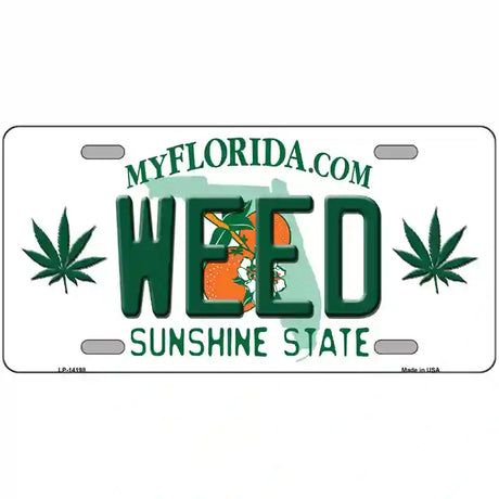 Weed Florida Novelty Metal License Plate 24" x 12" (LLP)