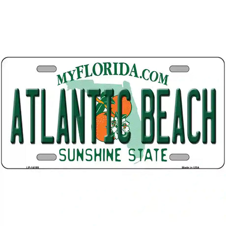 Atlantic Beach Florida Novelty Metal License Plate 24" x 12" (LLP)