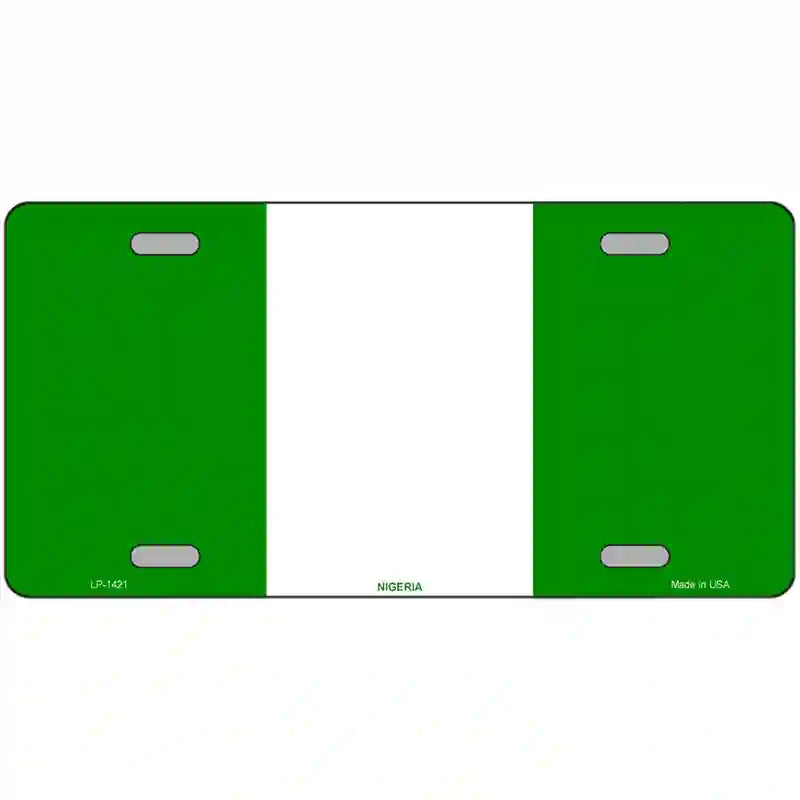 Nigeria Flag Metal Novelty License Plate 24" x 12" (LLP)