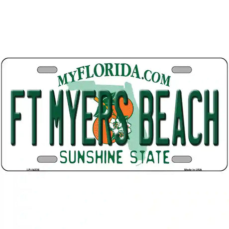 Florida FT Myers Beach Novelty Metal License Plate 24" x 12" (LLP)