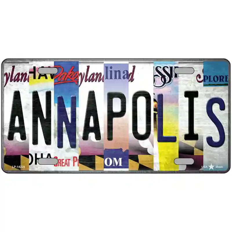 Annapolis Strip Art Novelty Metal License Plate 24" x 12" (LLP)