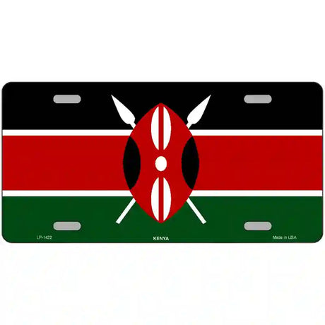 Kenya Flag Metal Novelty License Plate 24" x 12" (LLP)