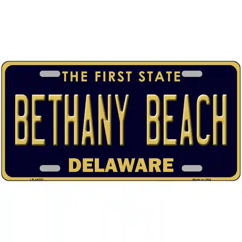 Bethany Beach Delaware Novelty Metal License Plate 24" x 12" (LLP)