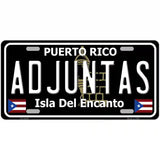 Adjuntas Puerto Rico Black Novelty Metal License Plate 24" x 12" (LLP)