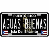 Aguas Buenas Puerto Rico Black Novelty Metal License Plate 24" x 12" (LLP)