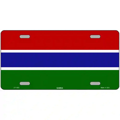 Gambia Flag Metal Novelty License Plate 24" x 12" (LLP)