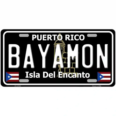 Bayamon Puerto Rico Black Novelty Metal License Plate 24" x 12" (LLP)