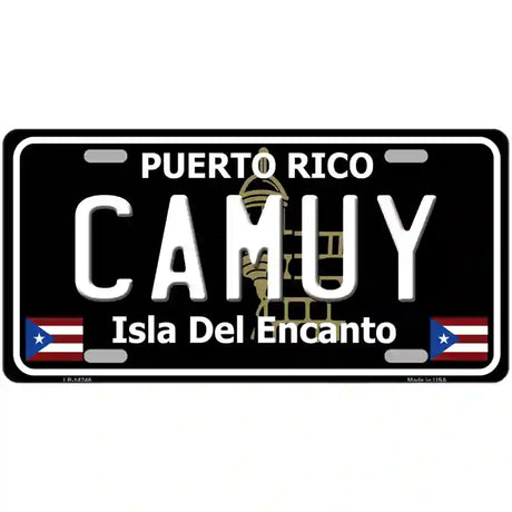 Camuy Puerto Rico Black Novelty Metal License Plate 24" x 12" (LLP)