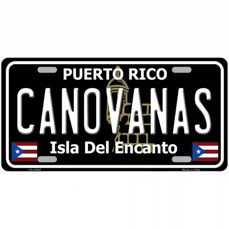 Canovanas Puerto Rico Black Novelty Metal License Plate 24" x 12" (LLP)