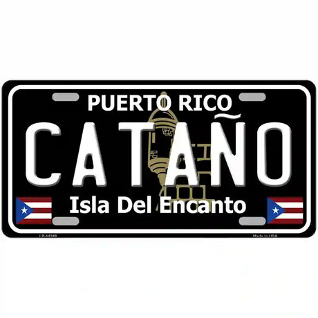 Catano Puerto Rico Black Novelty Metal License Plate 24" x 12" (LLP)