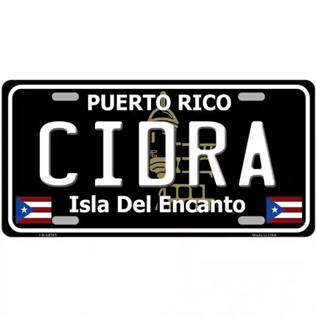 Cidra Puerto Rico Black Novelty Metal License Plate 24" x 12" (LLP)