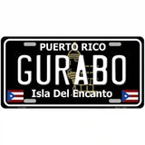 Gurabo Puerto Rico Black Novelty Metal License Plate 24" x 12" (LLP)